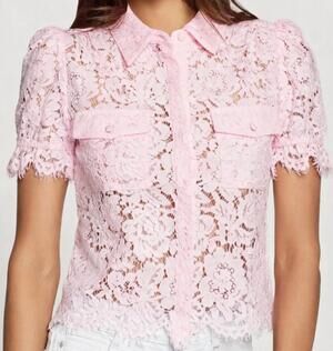 NEW GENERATION LOVE mina lace shirt in petal pink